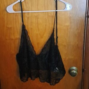 Size 5x ladies black lace lingerie top